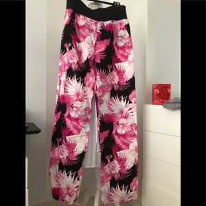 Cotton floral print joggers from Amarissima- Italy